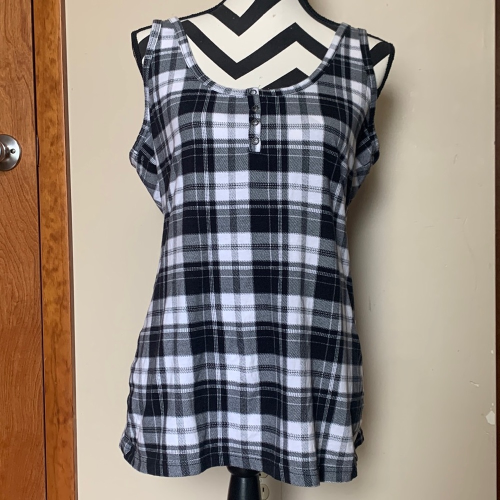 Soft plaid tank